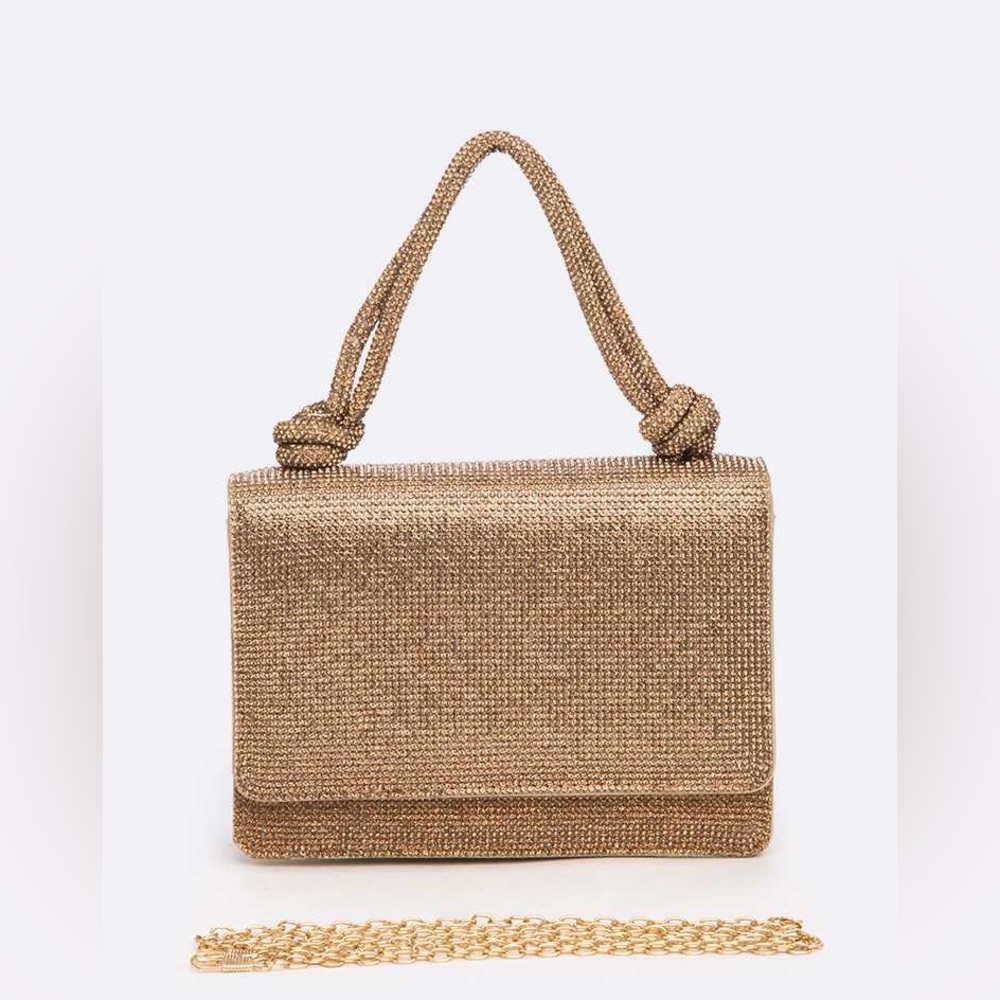 New Gorgeous Evening Prom Rhinestone Top Handle Bag - Picture 4 of 7